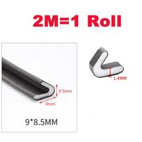 2M14M V formos lipni sandarinimo juosta durų rėmo sandariklis PU putų langų izoliacija Anti-collision garso izoliacijos įrankis Ruda 4m gray