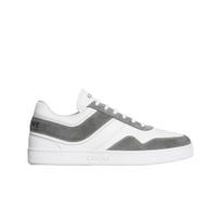 Celine Trainer Low Lace-up Sneakers In Suede Calfskin Calfskin Grey Optic White IT 43