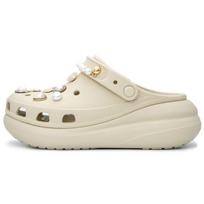 Crocs Crush Clog Button Castle Summer Cool Breeze Hole Shoes Women's Bone White 37-38