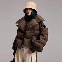 Žieminė pūkinė striukė moterims Trumpas pūkinis paltas Streetwear Šiltas parkas Rankovės Viršutinis drabužis XS black