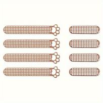 Set Of 8 Universal Cat Claw Dustproof Stickers For Phone Earphone Speaker Holes Dustproof Golden Mesh Dust Cover