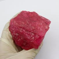 Ruby Red 1222 Ct Red Ruby Natural Huge Size Uncut Rough CERTIFIED Loose Gemstone 69.52 mm approx. raudona