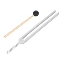 128HZ Aluminum Alloy Tuning Fork Wood Hammer Sound Healing Therapy Tool Set