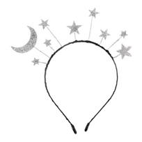 Sequins Moon/ Star/ LOVE Shape Headband Lovely Hair Hoop Carnival Performances Headpiece Xmas Presents for Couple Child 1