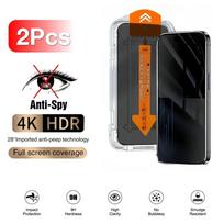 2Pcs For Apple iPhone 16e 16 17 Pro Max 15 Plus 14 13 12 11 XR XS Anti-peeping Screen Protector Toughened Glass Phone With Install Kit Remove iPhone 11 juoda