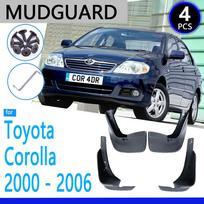 Mudguards for Toyota Corolla E120 E130 2000~2006 2001 2002 2003 2004 2005 Car Accessories Mudflap Fender Auto Replacement gray