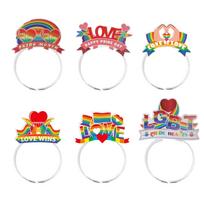Love Wins LGBT Theme Headband Pride Month Rainbow Flag for Pedlar Teens Headwear 1