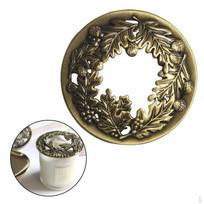 Candle Toppers Lids Jar Accessories Shades, with Sculped Pattern Exquisite Lid Berry Leaf