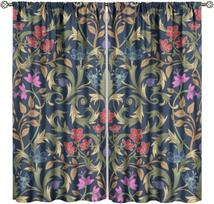 William Morris gėlių tamsinamos užuolaidos   Retro botaninės vintažinės gėlių lapų langų užuolaidos   miegamajam, svetainei 42  P x 45 100*130 Rod Pocket 1pcs