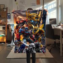 1Pc Transformer Robot Print Flannel Blanket, High quality Comfortable for All Seasons, Home Decor, Warmth and Comfort, Perfect for Christmas Gifts 80cm x 120cm gray
