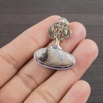 Natural Australian Azurite Gemstone 925 Sterling Silver Jewelry  Pendant 1.37  AJP-2184