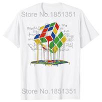 Funny Melting Cube Speed Cubing Vintage Math T Shirts Summer Rubiks Rubics Graphic Cotton Streetwear Short Sleeve Tshirt Men S