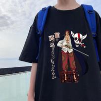 One Piece Shanks Cosplay Anime Manga T-Shirt Tee Undershirt Costumes 100% Cotton 4XL