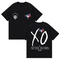 The Weeknd After Hours Tour Xo Merch T-shirt Men's Women's Hip Hop Loose Short Sleeve T-shirt Cotton T-shirt Fan Street Wear S