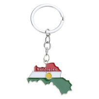 Unisex Kurdistano žemėlapio vėliavos pakabukas ant kaklo moterims vyrams Choker raktų pakabukas Dovana white