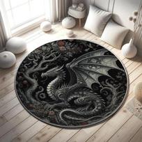 3D Spiralinių laiptų Bintas Žmogaus Kilimas 3D Skeletas Helovino Kilimas Siaubingų Laiptų Iliuzinis Kilimas Gotikinis Helovino Plotinis Kilimas Diameter 60cm gray