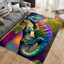Spalvoti chameleono rašto kilimai Miegamojo žaidimų kilimėliai Kilimas Miegamojo dekoras Kilimas Svetainės kilimas Ropojimo kilimėlis Kalėdinė dovana Kilimas 40x60cm gray