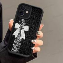 Black Lace Pattern Personalized Mobile Phone Case For IPhone 17 16 15 13 11 12 14 Pro Max Plus Silicone Cover Shell iPhone 15