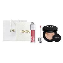 DIOR Cushion Enchanting Lip Gloss + Makeup Lock Celebrity Makeup Set Gift Box Gift Bag Version Concealer Watery Creamy Skin Long-lasting makeup rožinio aukso spalvos