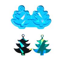 Christmas Silicone Molds Holographic Epoxy Resin Mold DIY Keychain Pendant Mold Handmade Jewelry Tool Easy to Clean