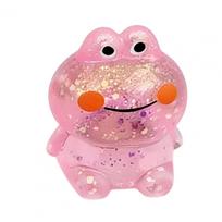 Festive Glitter Frog & Rabbit Squeeze Toy, Slow Rebound Ball, Soft Hand Fidget for Anxiety Relief and Holiday Relaxation white