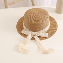 Cute Bow Lace Girls Straw Hat Spring Summer Breathable Sunshade Kids Sun Hat Outdoor Travel UV Protection Children Panama Cap Kids