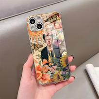 Fashion F-Frida Kahlo Phone Case For IPhone 17 Pro Max 15 Pro 16 14 Plus 12 13 Mini 11 Pro Shockproof Electroplated Glass Cover iPhone 13 Pro