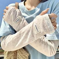 Polka-Dot Ice-Silk UV-Protective Arm Sleeves for Women Summer Arm Covers UV Protection Loose-Fitting Sun-Blocking Breathable Ice-Silk Arm Sleeves balta