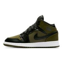 (GS) Air Jordan 1 Retro Mid 'Olive Canvas' Kids' 554725-301 EU 36.5