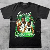 Giannis Antetokounmpo Unisex T Shirt Bucks Tee S white