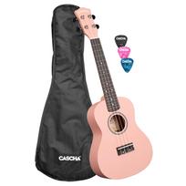 Koncertinė ukulelė Cascha Linden rožinė CUC107