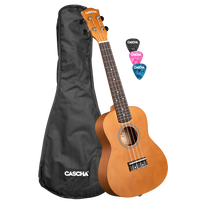 Koncertinė ukulelė Cascha Linden ruda CUC100