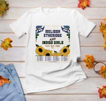 Hot Melissa Etheridge Indigo Girls 2025 Yes We Are Tour White T-Shirt OB980 M