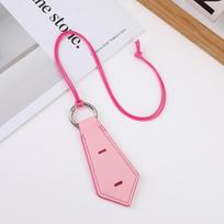 Leather Neckband Glasses Storage Clip Colorful Bag Charm Creative Sunglasses Lanyard  for Travel rožinė