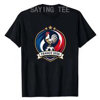 Game Day Sports Slogan Short Sleeve T-Shirt, 2026 France Football Champion Graphic Tee for Cheering for French National Football Team T-Shirt 4XL