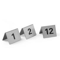 Tabliczka informacyjna numer stolika 1-12 stal nierdzewna zestaw 12szt. - hendi 663844