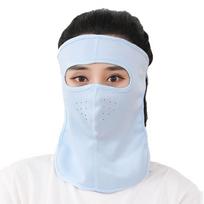 Outdoor Face Shield Ice Silk Summer Sunscreen Mask Men Fishing Face Mask Womne Neckline Mask mėlyna