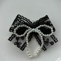 Fashion Lace Pearl Bow Shoe Charm Accessories Premium Decorative Shoe Flower Buckle For Sneakers Decoration A2