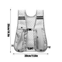 Running Vest Cycling Reflective Hydration Chest Bag Breathable Workout Vest with 500ml Water Bottle Storage Pocket for Cycling šviesiai pilka spalva