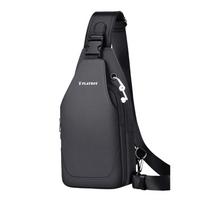 PLAYBOY Shoulder Bag, Crossbody Bag, Men's Chest Bag, Sport Bag, Travel Bag, Black juoda
