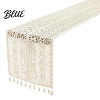 Charming Table Centerpiece White Lace Runner Retro Scalloped Boho Rustic Runner with Tassels for Home Wedding Bridal Shower Decor Scratch Resistant XS