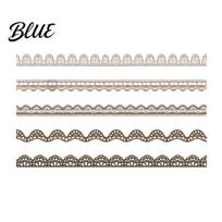 Romantic Lace Decal PET Scrapbook Stickers Decorative Stickers for Journal Vintage Sticker Card Making Planner Notebook Photo Album Craft E