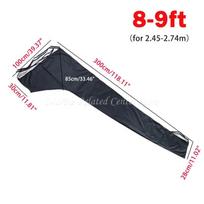 Black 8-13ft 420D Waterproof Mainsail,Boom Cover, Boat Cover,Anti UV Windproof Sunshade Sail Cover,Anti Scratch,Dustproof Cover 8-9ft
