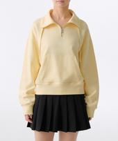 Musinsa Standard Woman Women'S Relaxed String Half Zip Sweatshirt [Lemon] Lemon/L