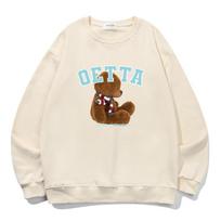 Yda Scarf Teddy Bear Oversized Sweatshirt_Ot3D030Cr Cream/M