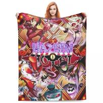 VOX H-Hazbin Hotel Alastor Game Warm Blankets Camping Plush Throw Blanket Novelty Home Decor Flannel Bedspread Sofa Bed Cover Size: 75*100cm, Weight: 230 GSM