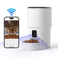 4L Tuya Smart Pet Feeder WiFi Charge Waterproof Automatic for Dogs/Cats Precise Timed Dosage No Jamming Remote APP Control 4L Button Version