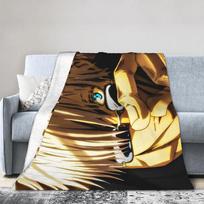 Gojo Satoru Jujutsu Kaisen Flannel Blanket Spring Super Soft Throw Blanket for Children Living Room Novelty Bedspread Bed Cover Size: 75*100cm, Weight: 230 GSM