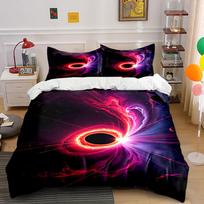 Glowing black hole design. Bedding sets Duvet cover sets Duvet covers Pillowcases(1*Duvet Cover 2*Pillowcases without duvet insert) 135x200cm