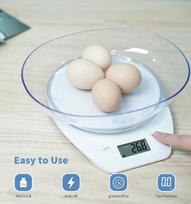 Welland Accurate  Digital Kitchen Scale Multifunction Weighing Kitchen Digital Food Scale with Bowl (Light green,0.01 g&5 kg&225X221X66mm) šviesiai žalios spalvos